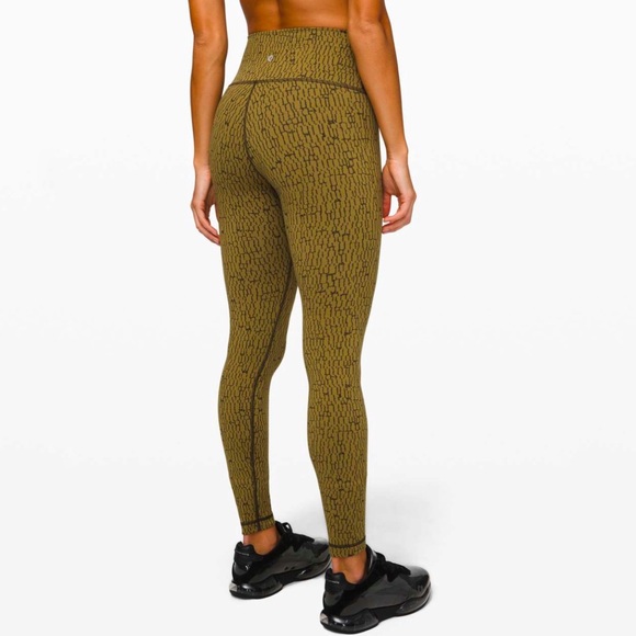 Lululemon Jacquard Mossy Dark Olive print Wunder Under high rise tight legging - Picture 6 of 9